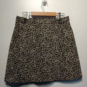 TopShop Leopard Jacquard Mini Skirt